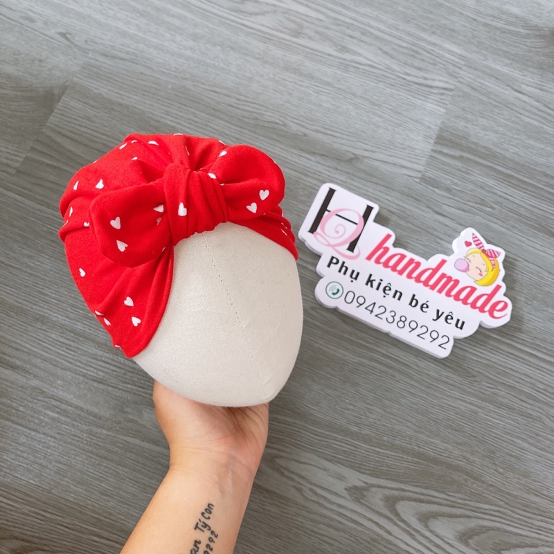 turban vải cho bé yêu ( nón sơ sinh 4-7kg)