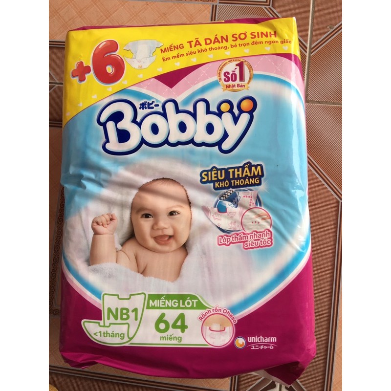 Miếng Lót Bobby Newborn 1 (64 miếng)