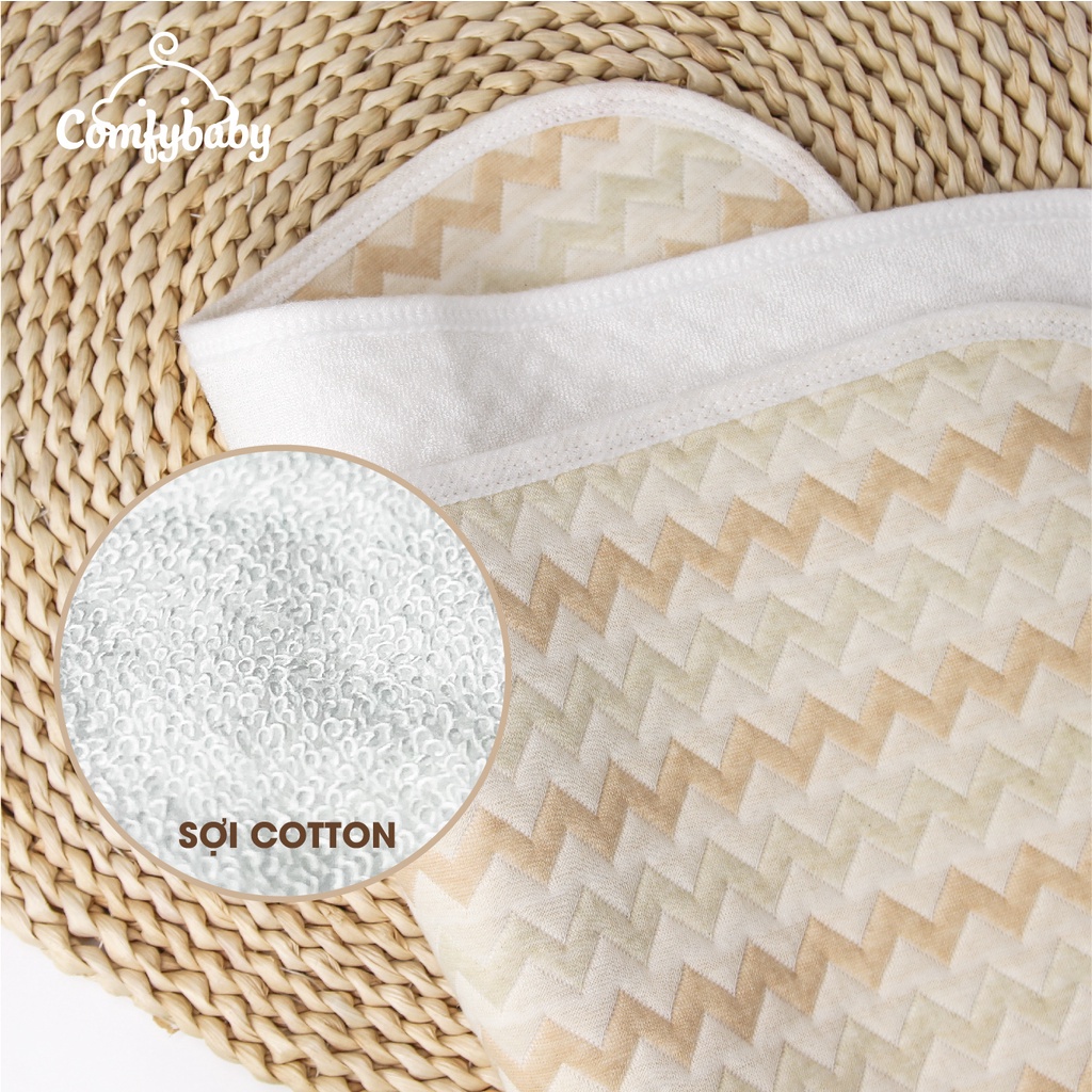 Tấm lót chống thấm thay tã 4 lớp Organic Comfybaby 100% cotton hữu cơ cao cấp kháng khuẩn thoáng khí