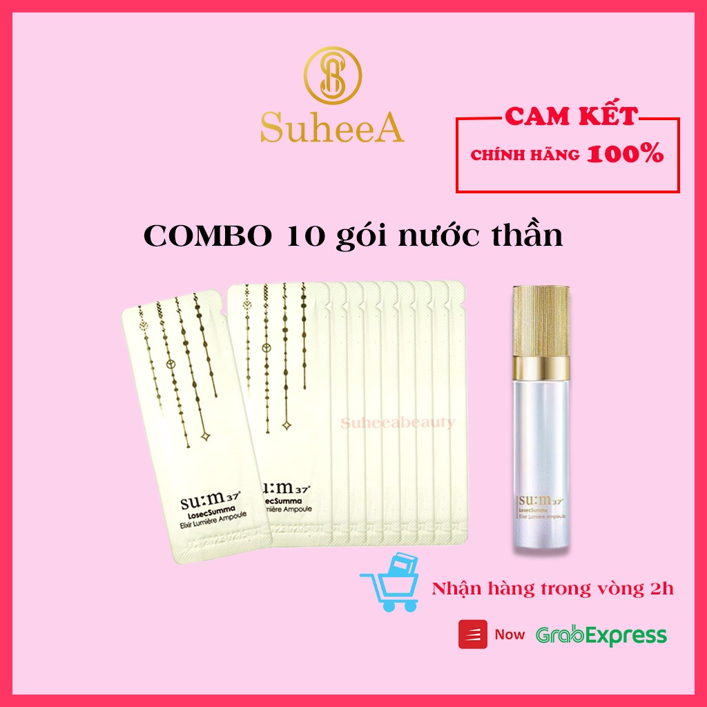 Combo 10 gói nước thần dưỡng trắng mềm mịn da SUM Losec 1ML