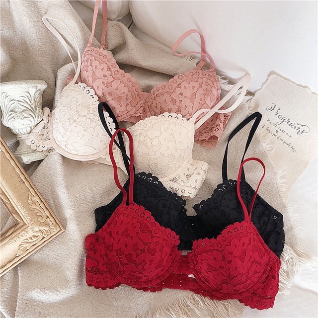 Bộ đồ lót PD ren hoa mút cotton mỏng có gọng BL