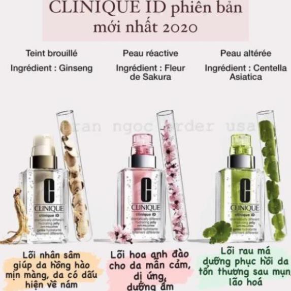 NEW 2020 - Kem dưỡng Serum Clinique ID Jelly + Serum Cica ( Rau Má ) - Sakura (Hoa Anh Đào) - Ginseng (Nhân Sâm)