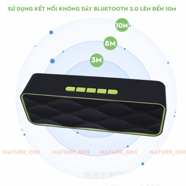 [Mã ELHACE giảm 4% đơn 300K] Loa Nghe Nhạc Bluetooth Hình Chữ Nhật - Chất Lượng Âm Thanh Hoàn Hảo - Nhỏ Gọn Tiện Lợi