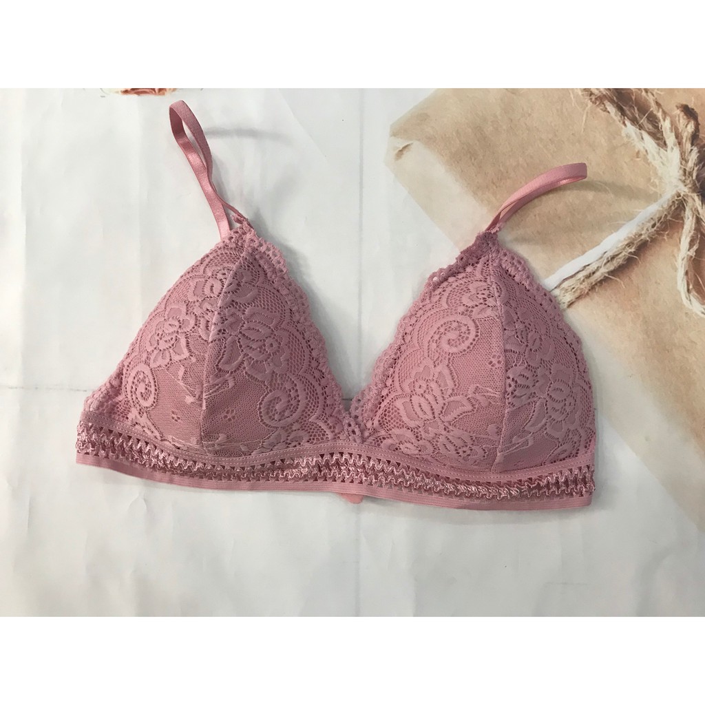 Áo ngực bra ren mịn bắt mắt, áo lót 2 dây điều chỉnh cài sau, bralette, Leblurshop | BigBuy360 - bigbuy360.vn