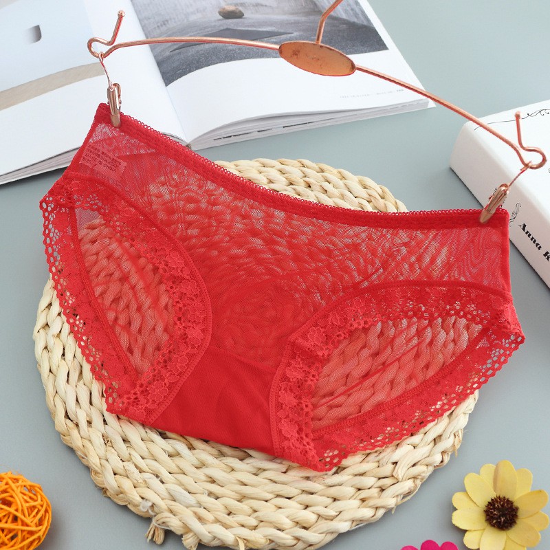 Quần lót nữ lưới viên ren xuyên thấu - Quần lót nữ siêu mỏng CM021