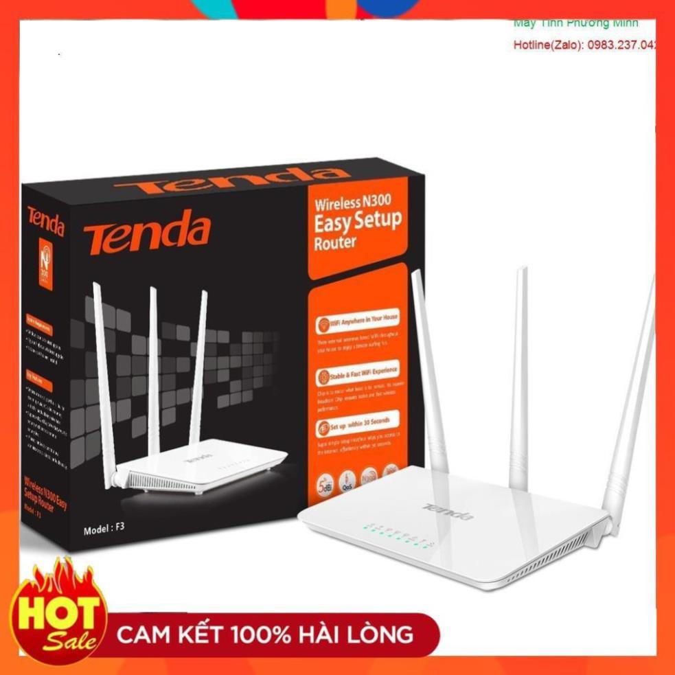 [Chính Hãng] Tenda F3 – Router Wifi Chuẩn N Tốc Độ 300Mbps - Bảo hành chính hãng 36 tháng