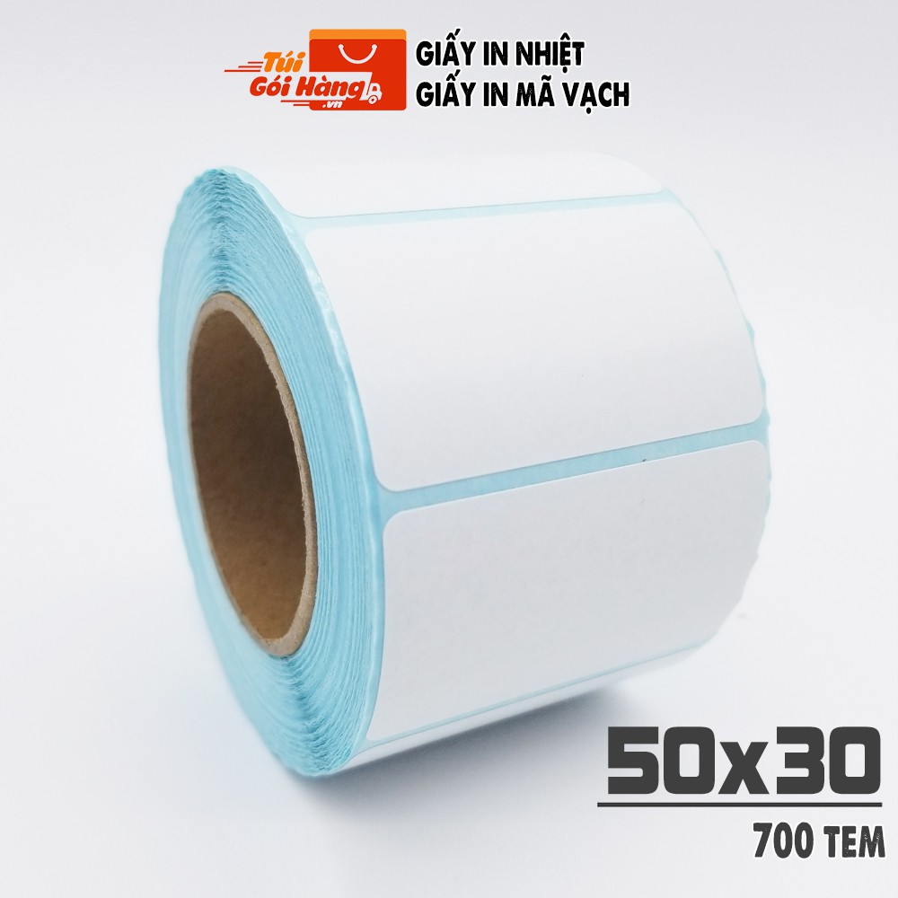 Giấy In Mã Vạch TUIGOIHANG Khổ 50x30mm Dạng Cuộn 700 Tem Dành Cho In Barcode, In Tem Vận Chuyển