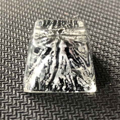 Nút bấm Keycap chất liệu resin xuyên led họa tiết núi lửa cho bàn phím cơ