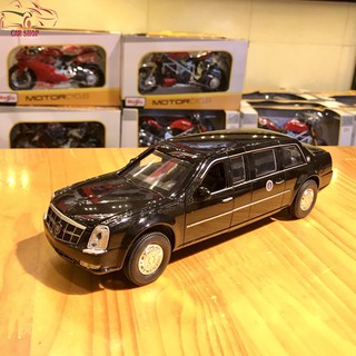 Xe mô hình trưng bày xe quái hộp Cadillac Presidential Limousine tỉ lệ 1/32 màu đen