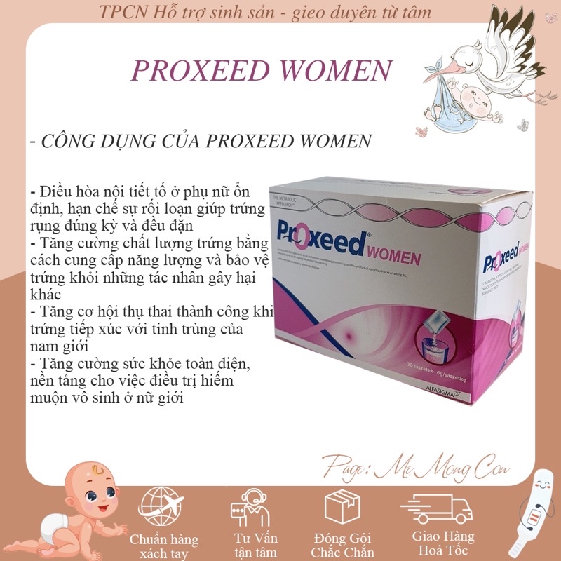 Proxeed Women  giúp tăng chất lượng trứng, tăng thụ thai, hỗ trợ IUI, IVF