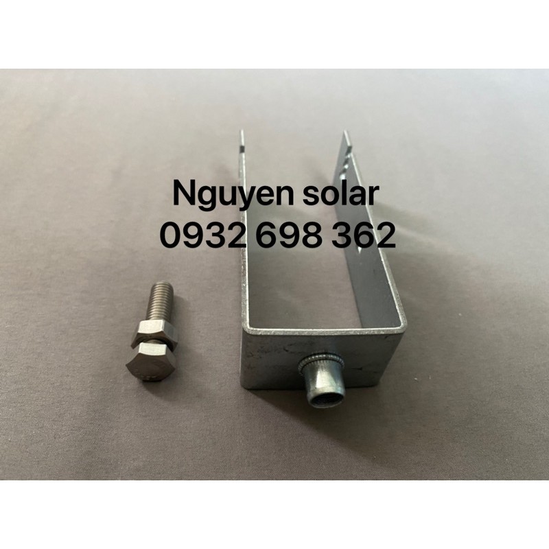 Pát U 40x80 Lắp Pin Năng Lượng Mặt Trời _Thép Mạ Kẽm_Inox 304_ KT 40x80 MM_Pát Kẹp Dưới Solar Panel