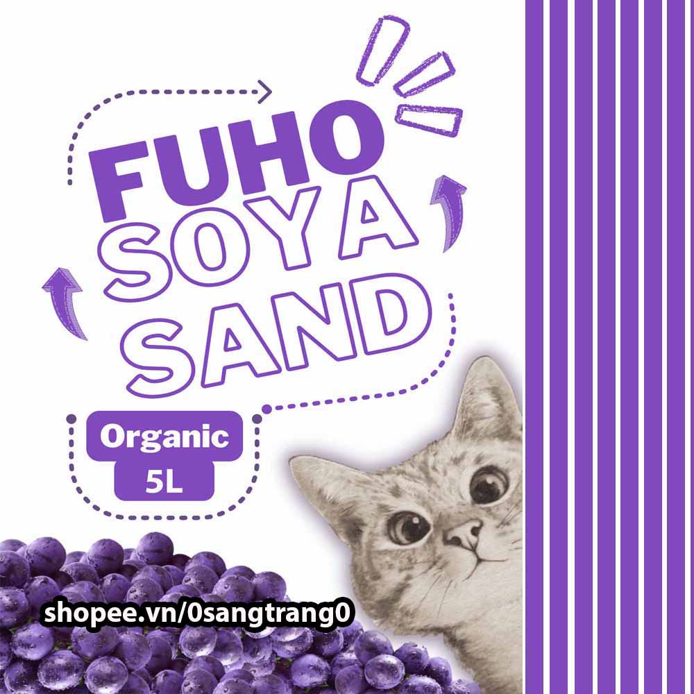 5L Cát Đậu Nành Vệ Sinh Cho Mèo Ứng Dụng Vi Sinh Giảm Mùi Hôi Hiệu Quả