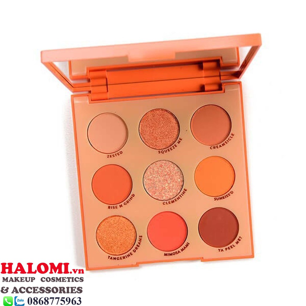 Bảng Phấn Mắt Colourpop Orange 9 Ô You Glad Pressed Powder Palette  tone cam vàng cực xinh chính hãng HALOMI