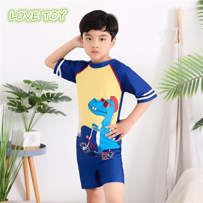 Bộ Đồ Bơi Chống Nắng In Hoạt Hình Thoáng Khí Nhanh Khô Thời Trang Mùa Hè Cho Bé Trai Từ 4-8 Tuổi