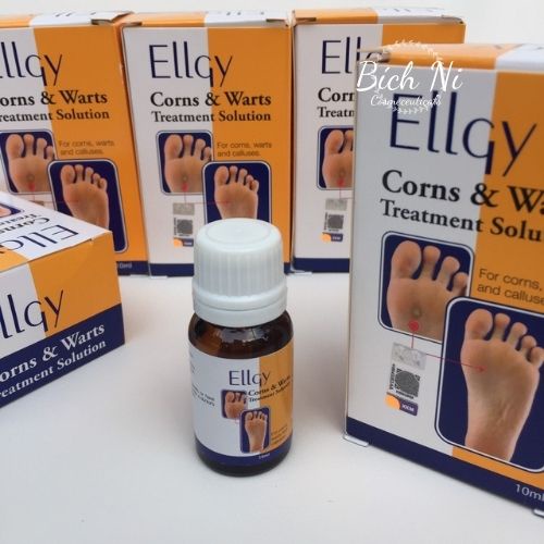 Dung dịch Ellgy Corns &amp; Warts loại sạch mụn cóc, mụn cơm, chai mắt cá chân.