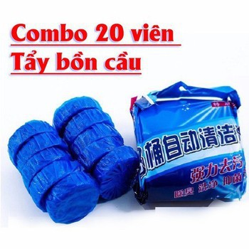 Combo 20 viên tẩy bồn cầu xanh