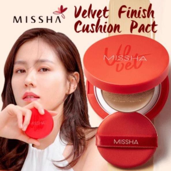Phấn nước Missha Velvet Finish Cushion SPF50+ PA+++ Màu Đỏ 2 Tone Màu [Cam Kết Hàng Chính Hãng] | BigBuy360 - bigbuy360.vn