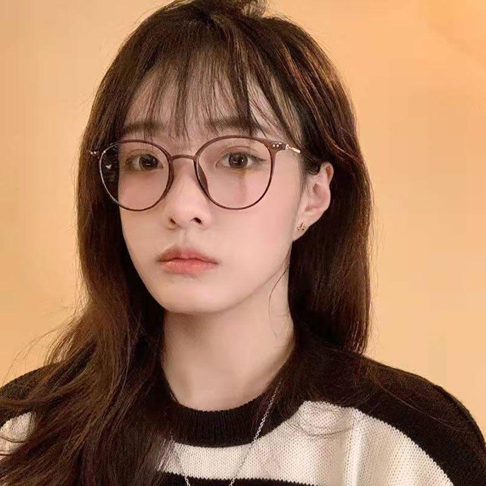 Mắt Kính Gọng Tròn Trong Suốt Chống Ánh Sáng Xanh Thời Trang Cho Nam