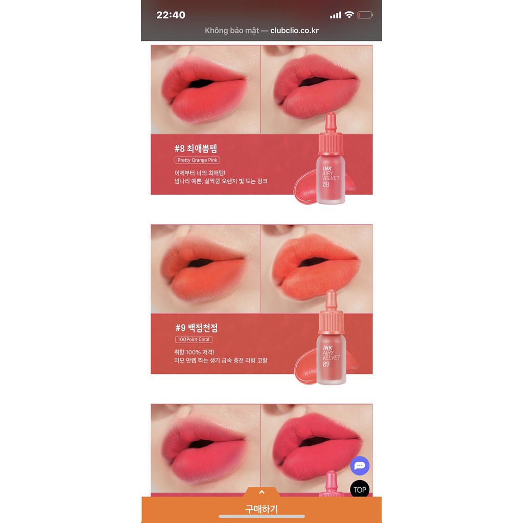 Son môi hàn  💖 FREESHIP 💖 giảm 35k khi nhập [SONHG35K] Son kem Peripera Ink Airy Velvet Tint | BigBuy360 - bigbuy360.vn