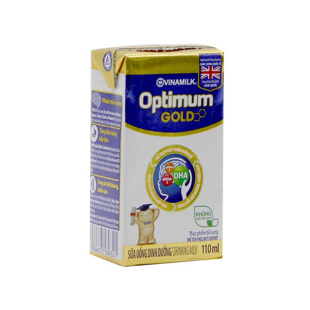 Sữa bột pha sẵn Optimum Gold - Lốc 4 hộp x 110ml