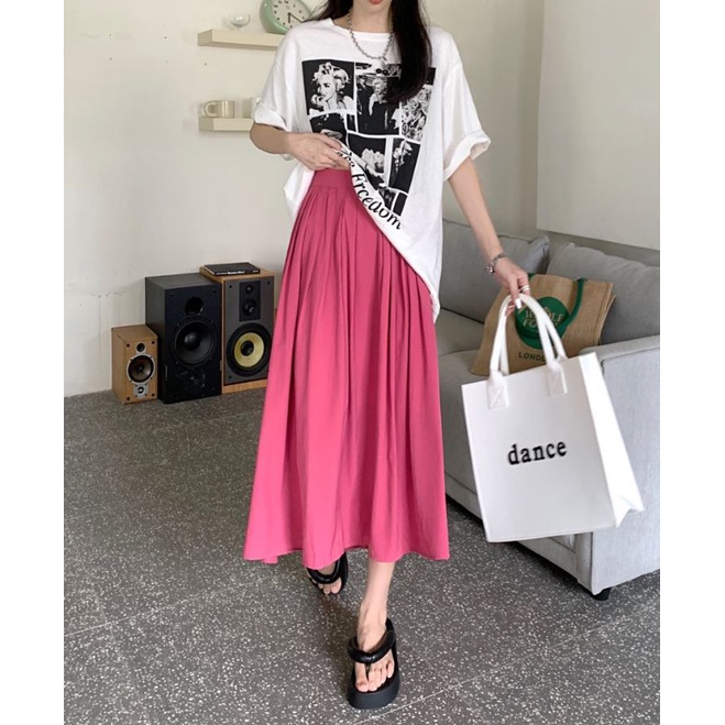 Chân váy xếp ly dài 4 màu siêu xinh