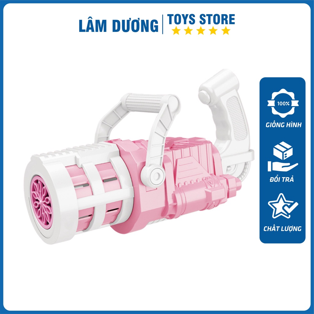 Súng bắn bong bóng xà phòng tự động 10 nòng có đèn 💖 Máy thổi bong bóng đồ chơi cho bé LÂM DƯƠNG TOYS