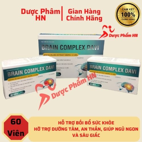 Viên nang BRANIN COOMPLEX  DAVI-Hỗ trợ hoạt huyết, tăng cường tuần hoàn và lưu thông máu.