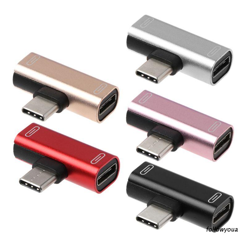 Đầu Chia Cổng Sạc Usb Type C Cho Xiaomi 6 6x 8 Note3 Mix 2 Huawei Mate 10 P20