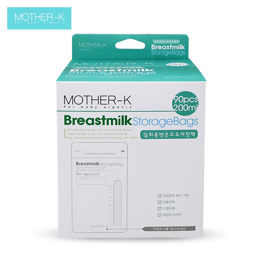 Túi trữ sữa cảm ứng nhiệt Mother-K 200ml