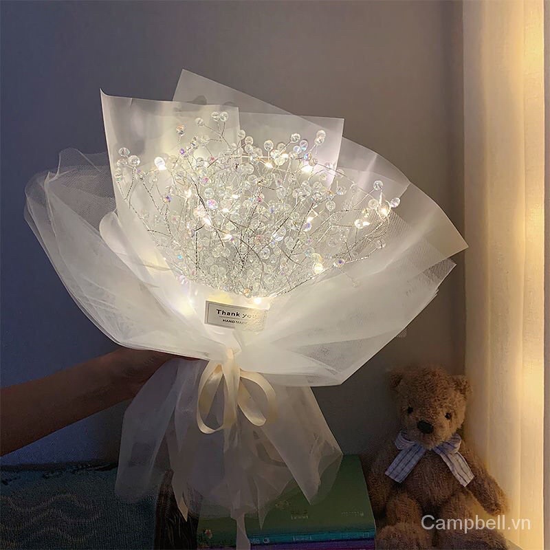 Bó Hoa Pha Lê Thủ Công Làm Tặng Ngày Lễ (ORDER 15-20N)