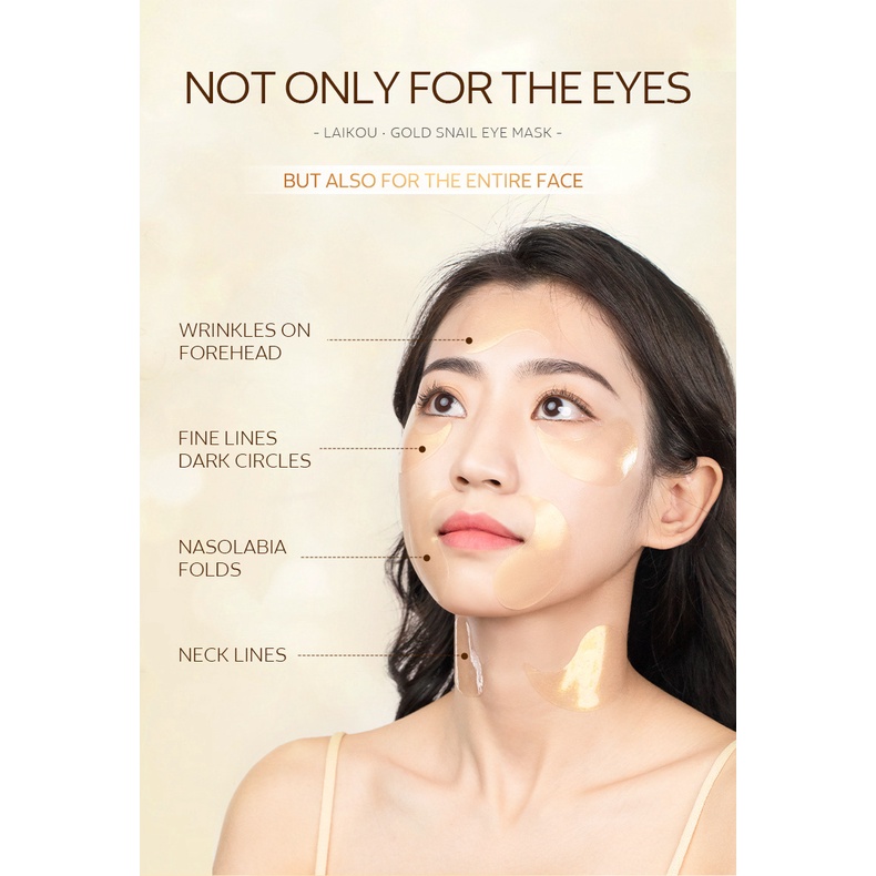Mặt nạ mắt LAIKOU chiết xuất từ ốc sên loại bỏ quầng thâm 70g Mocco nội địa trung LKMN0