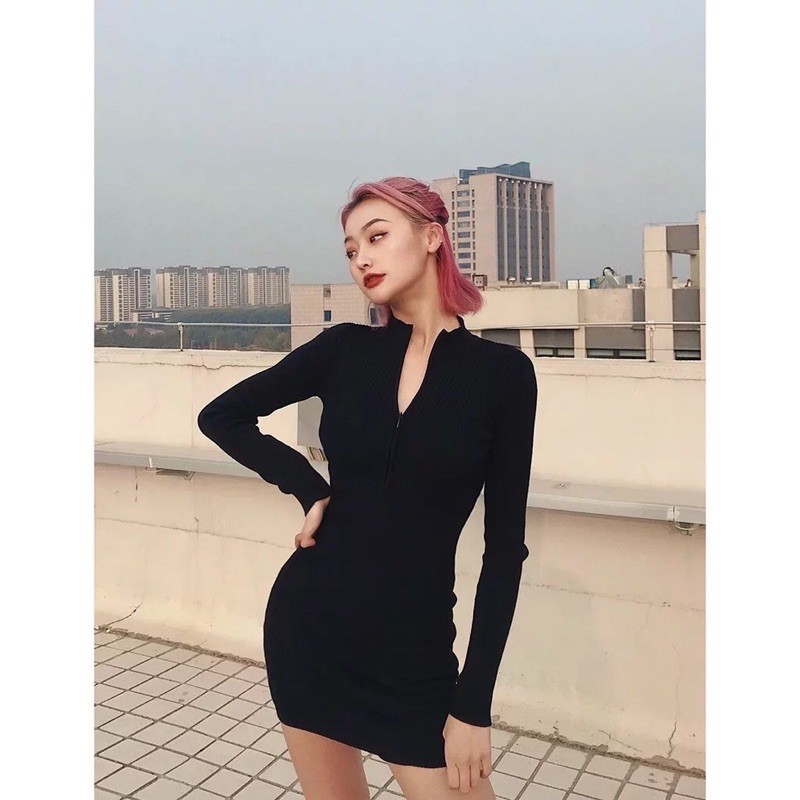 Váy Tay Dài Sỏ Ngón Dây Kéo | BigBuy360 - bigbuy360.vn