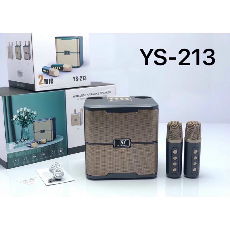 Loa bluetooth Ys-213 kèm 2 micro ko dây công suất 15w