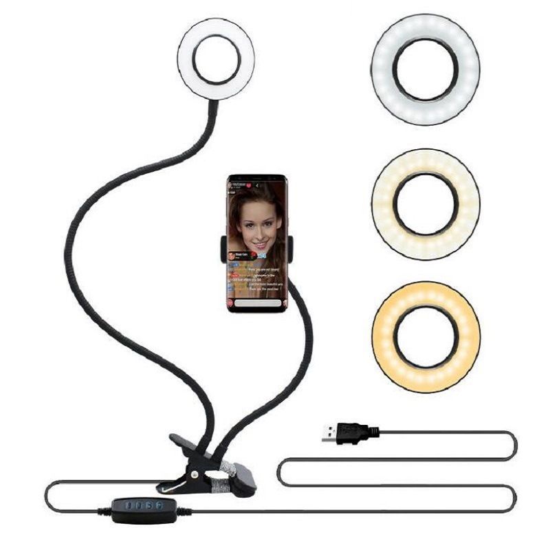 Đèn livestream , Đèn Led Mini Kẹp Bàn Làm Nail, Nối Mi 5 Chế Độ Sáng- mẫu mới