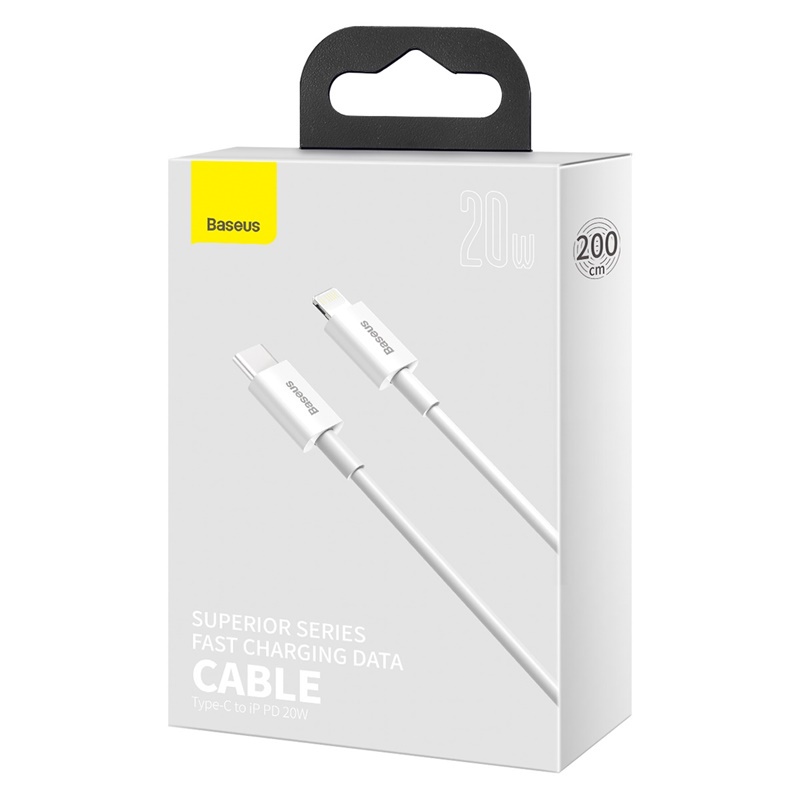 Dây cáp sạc nhanh BASEUS PD 20W thích hợp cho iPhone 14/ 13/ 12 Pro Max
