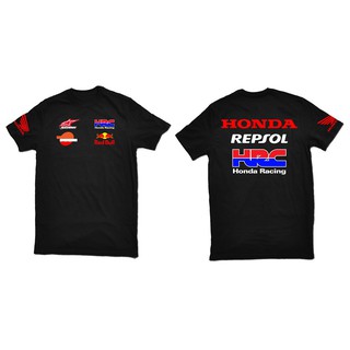 Áo thun tem xe HRC đen A96