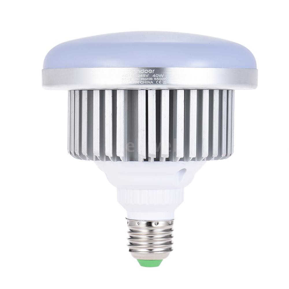 Bóng đèn LED quay phim/ chụp ảnh tiết kiệm năng lượng Andoer E27 40W 5500K