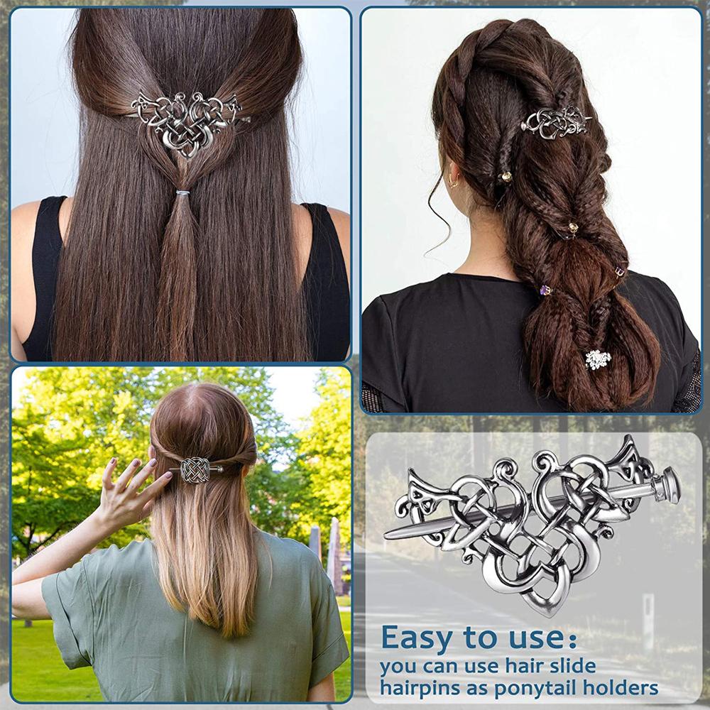 Kẹp Tóc MIH Celtic Cho Nữ|Kẹp Tóc Dạng Trượt Bằng Kim Loại