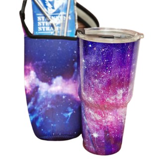 [Hiếm] combo ly giữ nhiệt 900ml thailan GALAXY TÍM SIÊU HOT ĐẦY ĐỦ PHỤ KIỆN