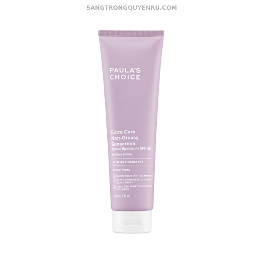 Kem chống nắng Paula’s Choice Extra Care Non Greasy Sunscreen SPF 50 148ml - Kem Chống Nắng Siêu Chịu Nước