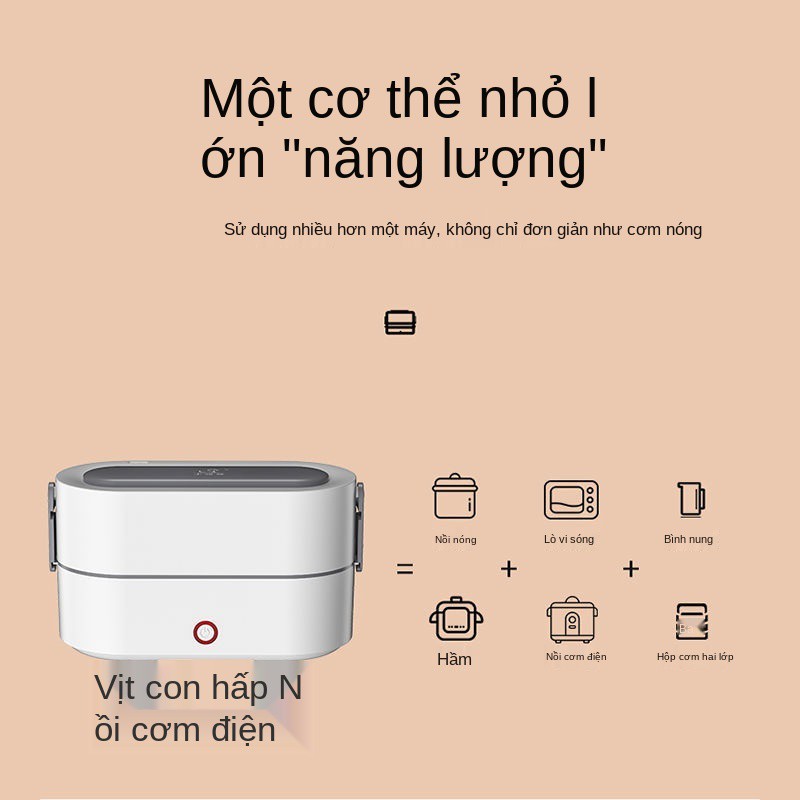 Hộp cơm điện vịt, giữ nhiệt đa năng, văn phòng công nhân có thể hâm nóng nồi mini nắp Hấp Gạo Tạo Tác