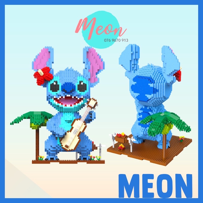 Miniblock đồ chơi xếp hình lego Stitch size XL