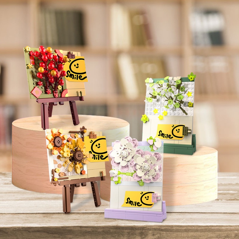 Bộ Đồ Chơi Khối Xếp Hình Có Giá Đỡ Cho Bé JK2801