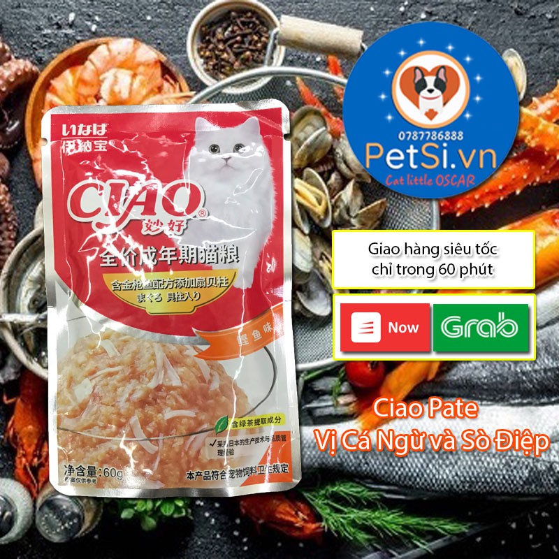 Pate CIAO Cho Mèo - CIAO 60G - Súp Thưởng Cho Mèo SX Trung Quốc