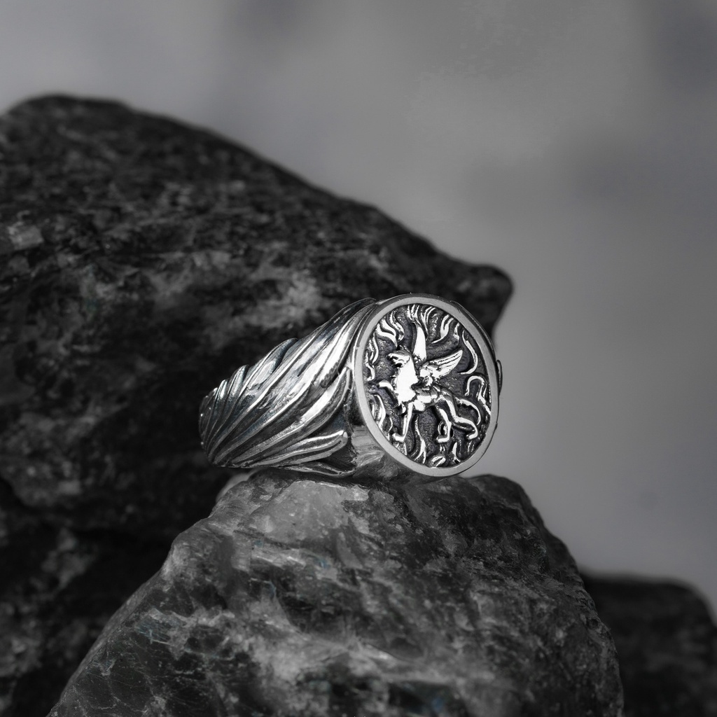 Nhẫn bạc nam, nữ HeliSilver Griffin Ring Helios Original S925
