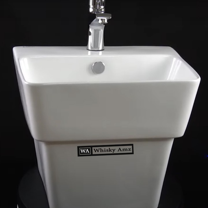 Chậu rửa lavabo liền chân vuông  kb 2802,hàng chính hãng bảo hành 3 năm .