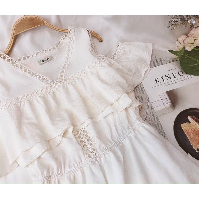 [FREESHIP] Đầm maxi xoè rớt vai phối ren | BigBuy360 - bigbuy360.vn