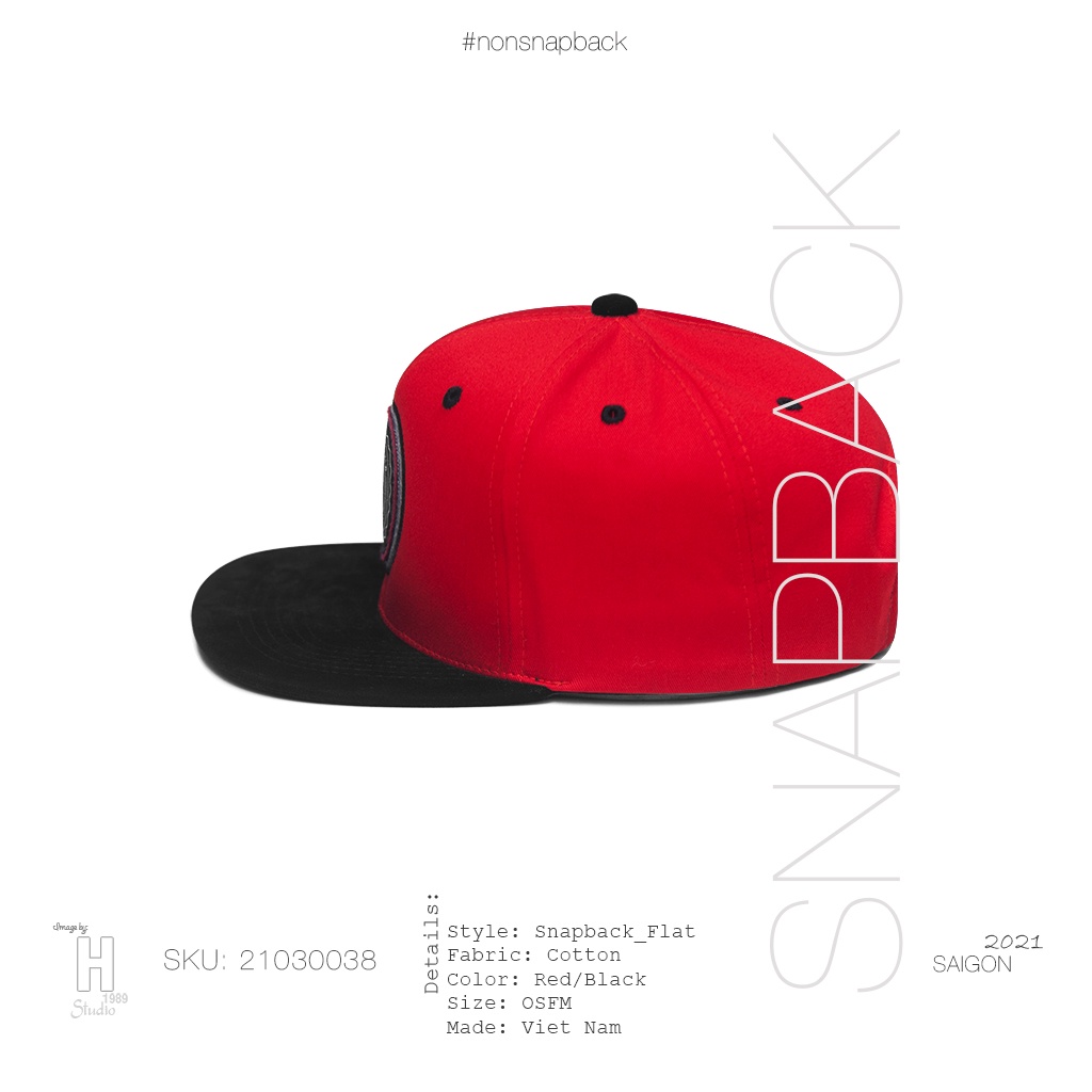 Mũ snapback thời trang nam màu đỏ đen cao cấp logo Travis hàng chất lượng