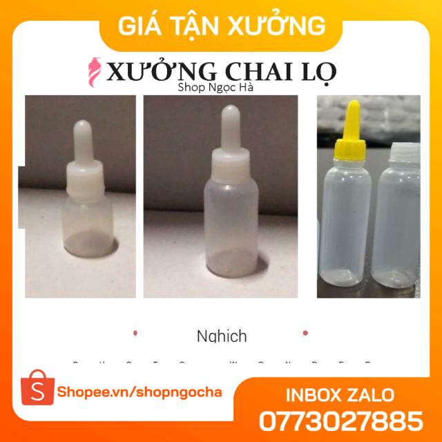 Lọ Nhựa ❤ GIÁ RẺ NHẤT ❤ [Combo 100sp] Lọ Nhỏ Mắt Nhựa 5ml,10ml,20ml chiết mỹ phẩm , phụ kiện du lịch