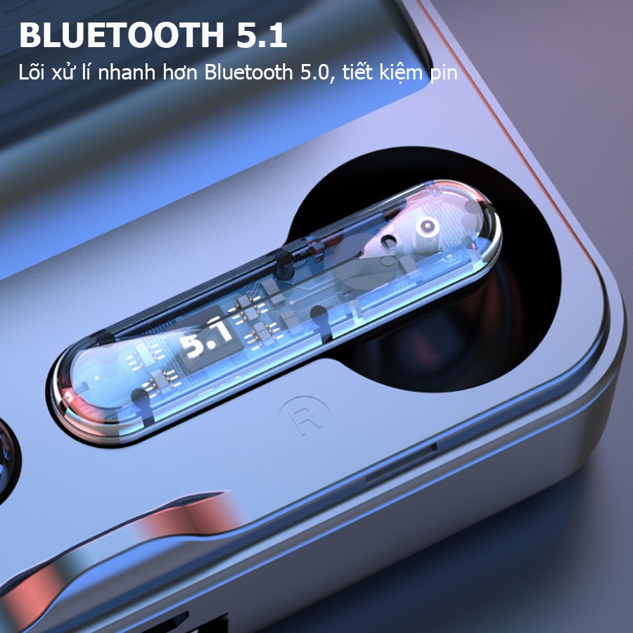 Tai Nghe Bluetooth 5.2 không dây S20 Pro Bản Quốc Tế Cao Cấp, Cảm Biến Vân Tay, Sạc Dự Phòng - S20 Pro Max